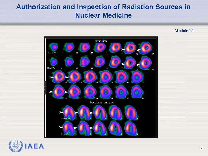 Authorization and Inspection of Radiation Sources in Nuclear Medicine Module 1. 1 8 