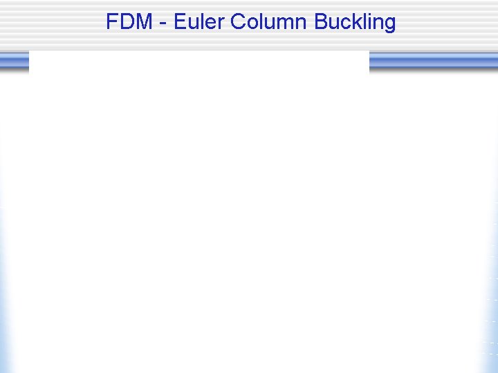FDM - Euler Column Buckling 