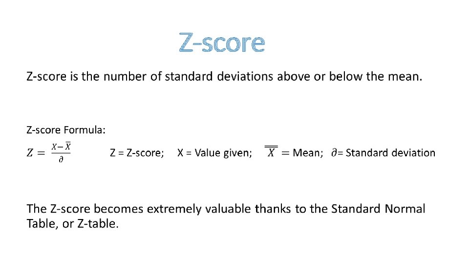 Z-score 