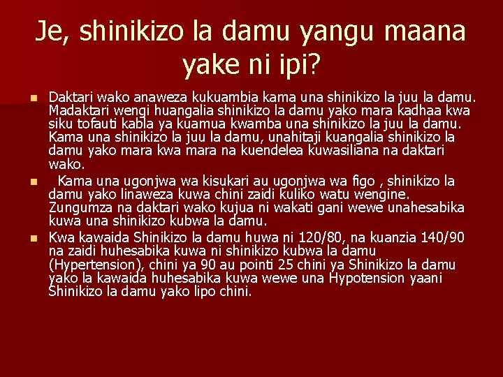 Je, shinikizo la damu yangu maana yake ni ipi? Daktari wako anaweza kukuambia kama