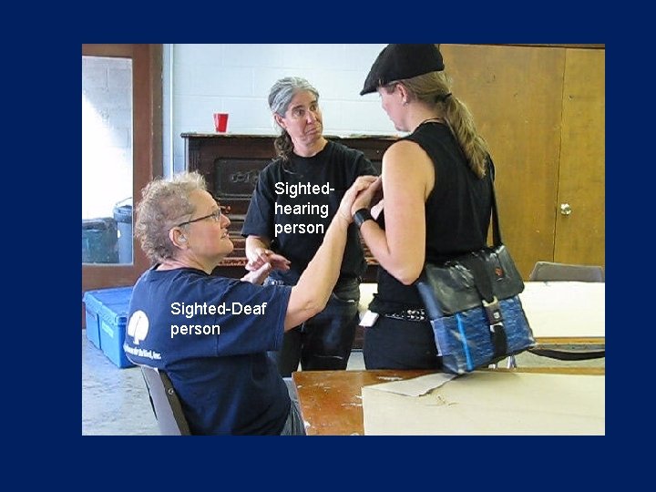 Sightedhearing person Sighted-Deaf person 