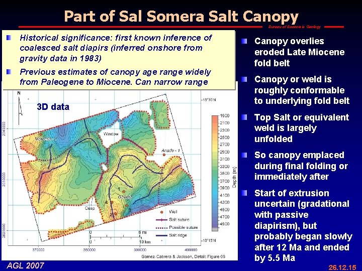 Part of Sal Somera Salt Canopy Bureau of Economic Geology Historical significance: first known