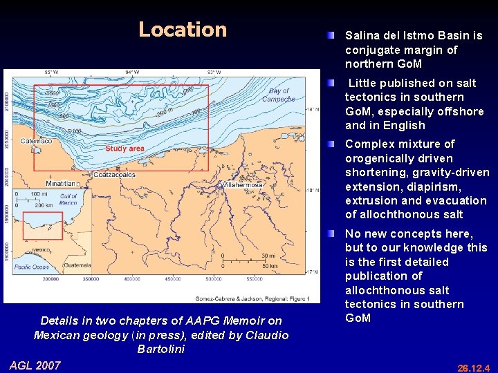 Location Salina del Istmo Basin is conjugate margin of northern Go. M Little published