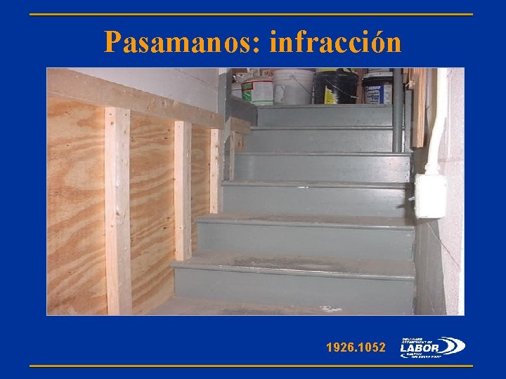 Pasamanos: infracción 1926. 1052 