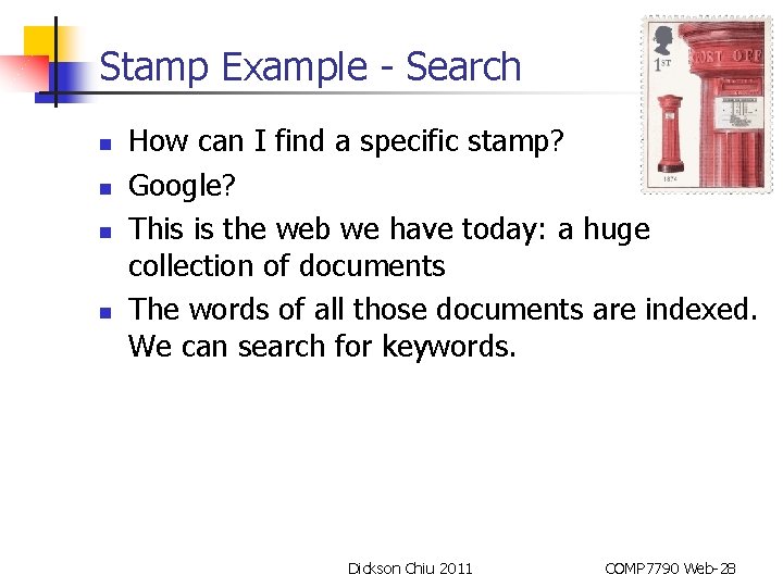 Stamp Example - Search n n How can I find a specific stamp? Google?