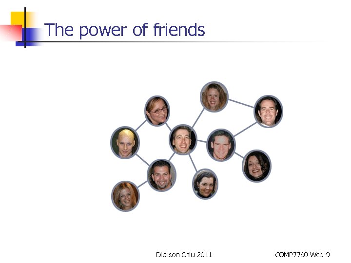 The power of friends Dickson Chiu 2011 COMP 7790 Web-9 