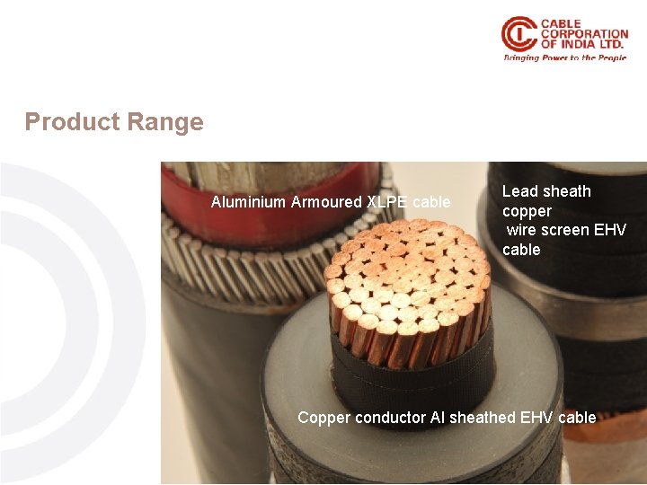 Product Range Aluminium Armoured XLPE cable Lead sheath copper wire screen EHV cable Copper