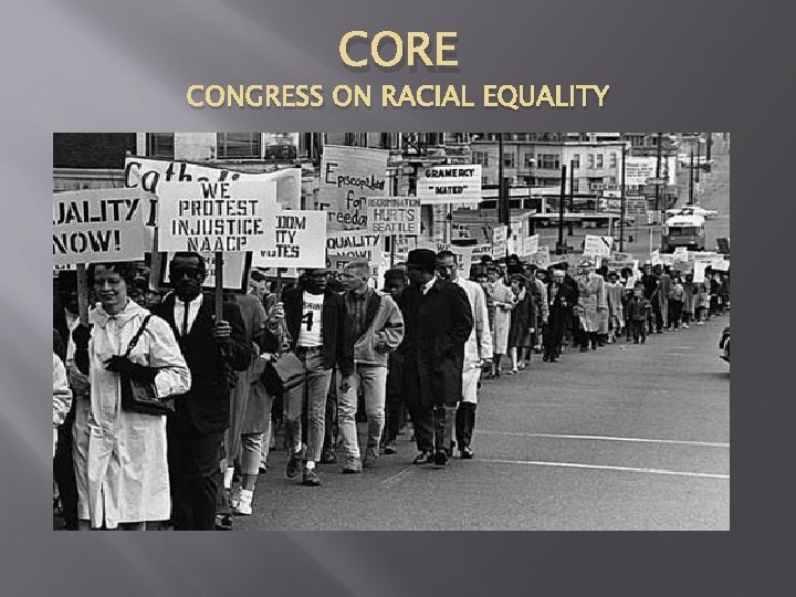 CORE CONGRESS ON RACIAL EQUALITY 