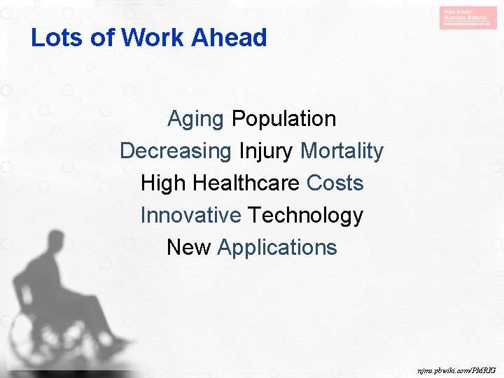 Lots of Work Ahead Aging Population Decreasing Injury Mortality High Healthcare Costs Innovative Technology