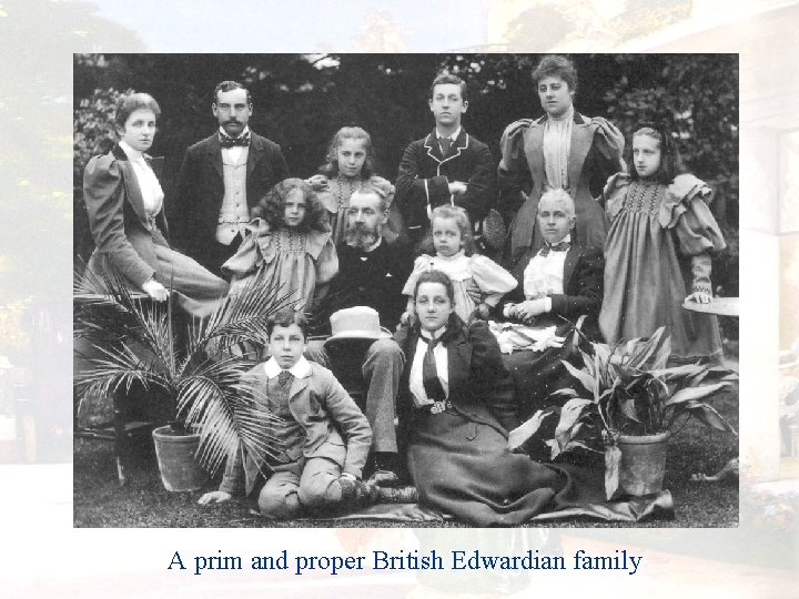 A prim and proper British Edwardian family 