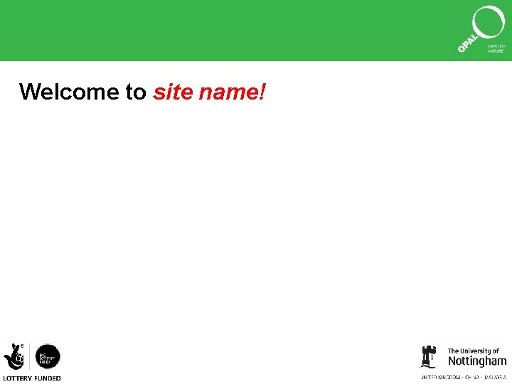 Welcome to site name! 
