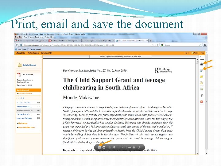 Print, email and save the document 