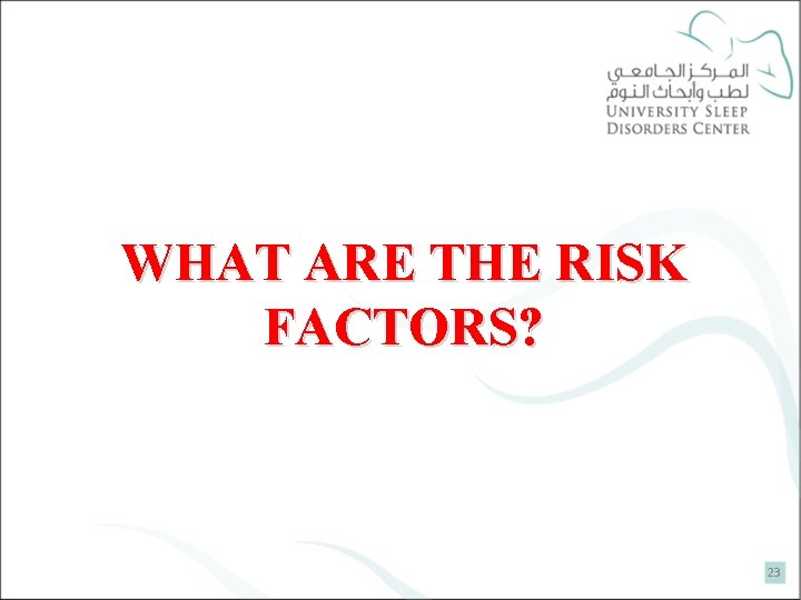 WHAT ARE THE RISK FACTORS? 23 