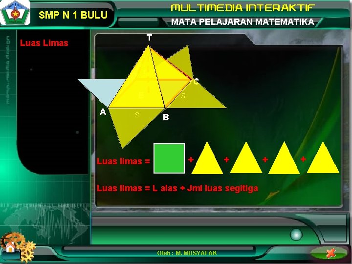 SMP N 1 BULU MATA PELAJARAN MATEMATIKA T Luas Limas t D C E