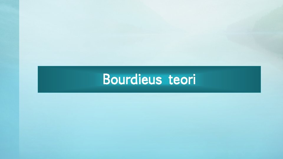 Bourdieus teori 