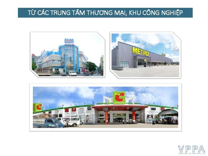 TỪ CÁC TRUNG T M THƯƠNG MẠI, KHU CÔNG NGHIỆP 