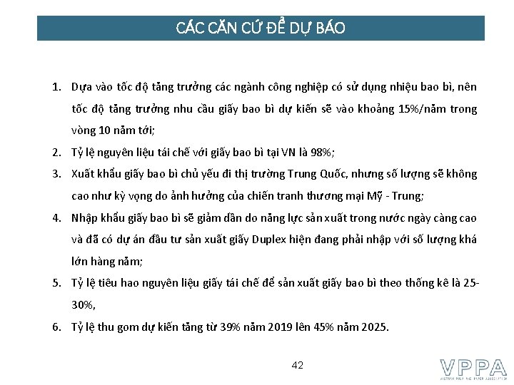 CÁC CĂN CỨ ĐỂ DỰ BÁO 1. Dựa vào tốc độ tăng trưởng các