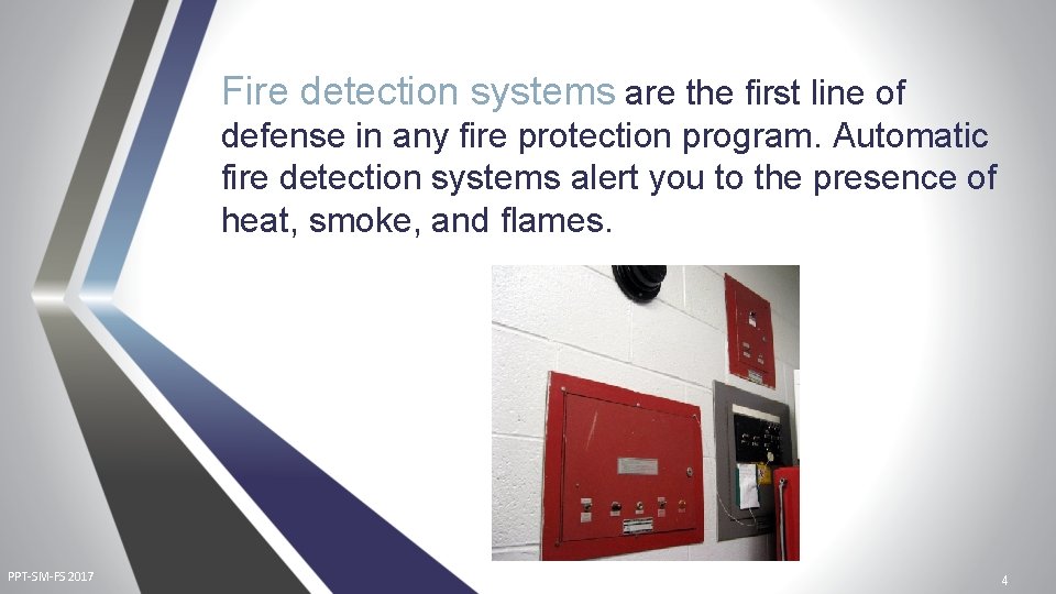 Fire detection systems are the first line of defense in any fire protection program.