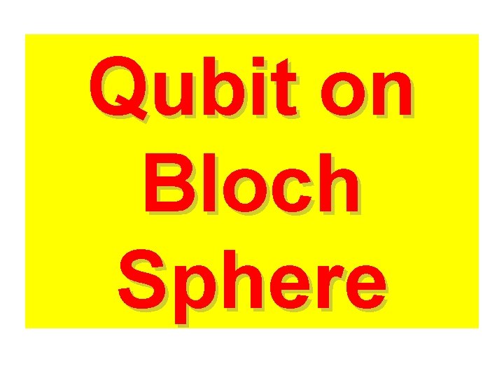 Qubit on Bloch Sphere 