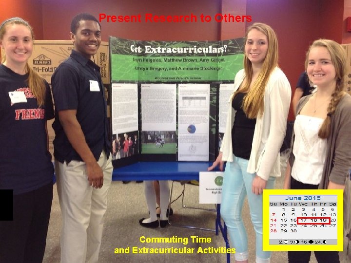 Present Research to Others Commuting Time 10 and Extracurricular Activities 