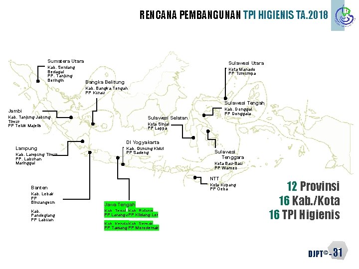 RENCANA PEMBANGUNAN TPI HIGIENIS TA. 2018 Sumatera Utara Kab. Serdang Bedagai PP. Tanjung Beringin