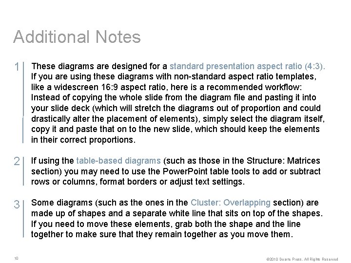 Additional Notes 1 These diagrams are designed for a standard presentation aspect ratio (4: