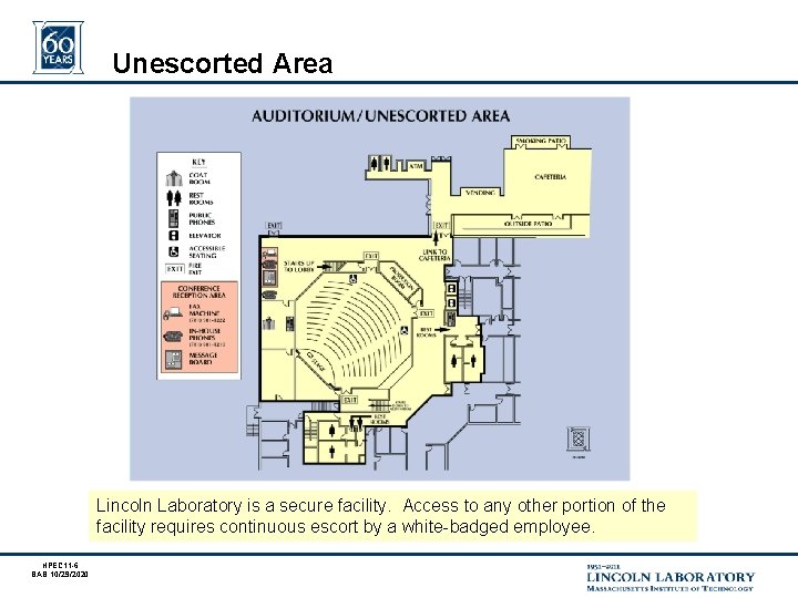 Unescorted Area Lincoln Laboratory is a secure facility. Access to any other portion of