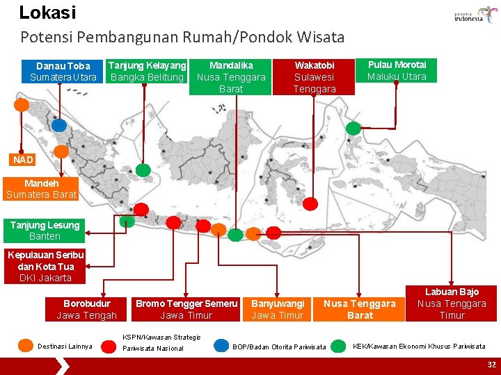 Lokasi Potensi Pembangunan Rumah/Pondok Wisata Danau Toba Sumatera Utara Tanjung Kelayang Bangka Belitung Mandalika