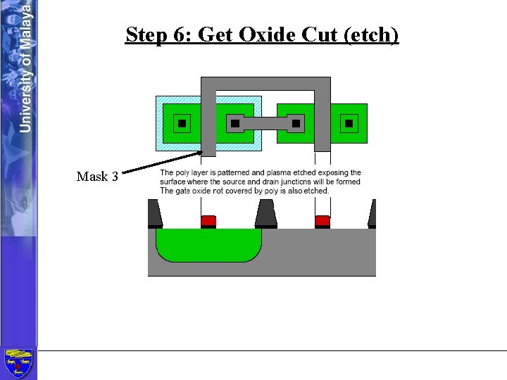Step 6: Get Oxide Cut (etch) Mask 3 