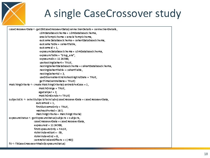 A single Case. Crossover study case. Crossover. Data <- get. Db. Case. Crossover. Data(connection.
