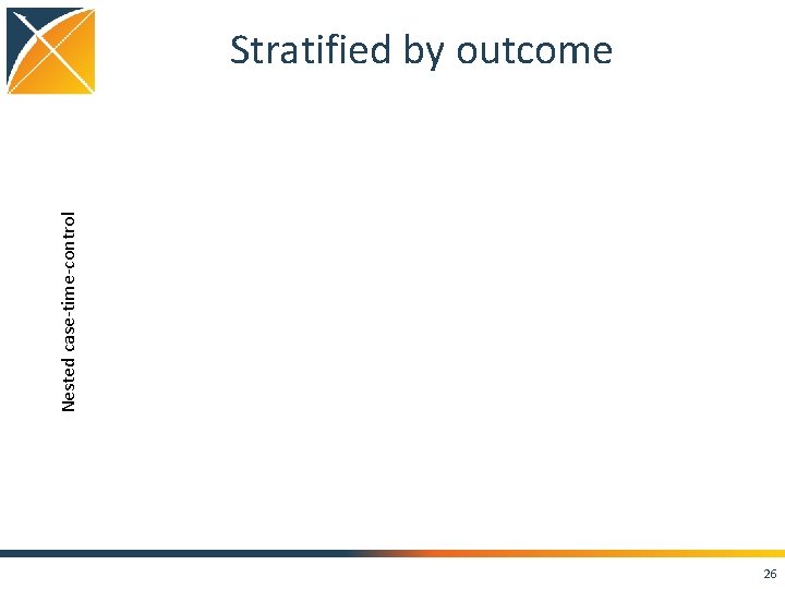 Nested case-time-control Stratified by outcome 26 