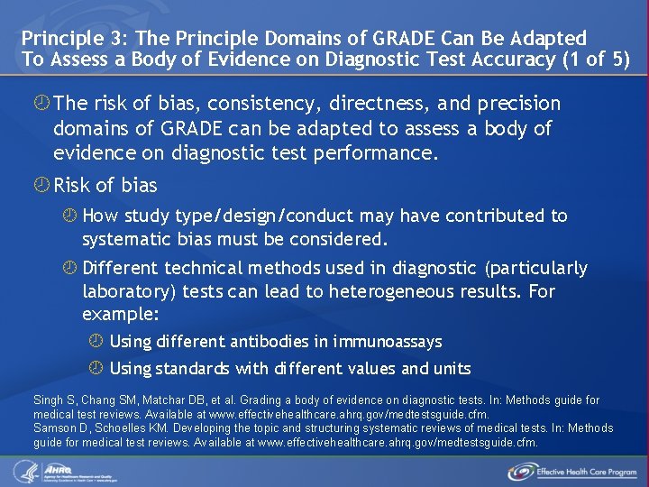 Principle 3: The Principle Domains of GRADE Can Be Adapted To Assess a Body