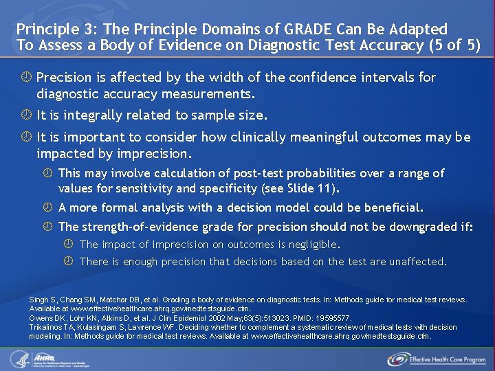 Principle 3: The Principle Domains of GRADE Can Be Adapted To Assess a Body
