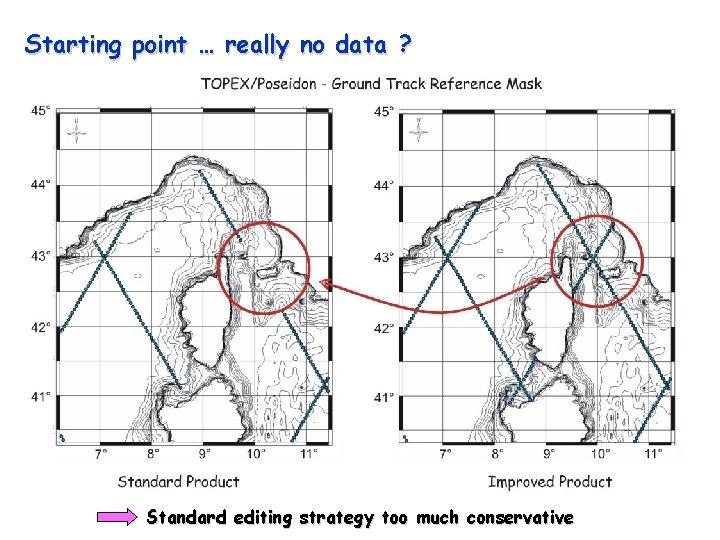 Starting point … really no data ? Standard editing strategy too much conservative 