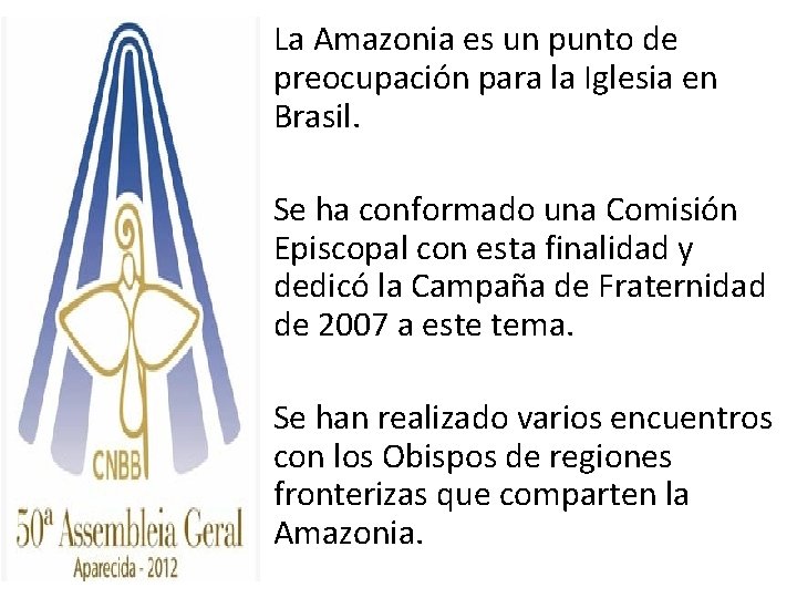  • La Amazonia es un punto de preocupación para la Iglesia en Brasil.