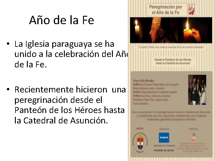 Año de la Fe • La Iglesia paraguaya se ha unido a la celebración
