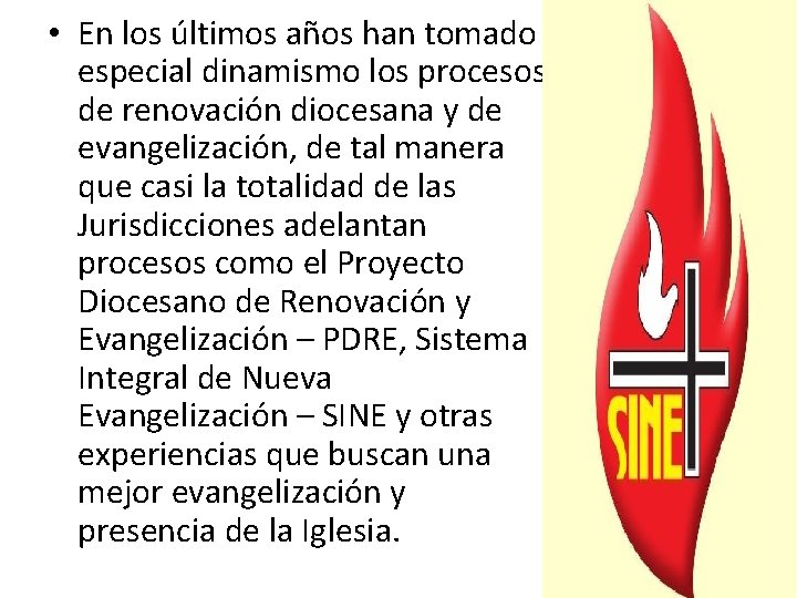  • En los últimos años han tomado especial dinamismo los procesos de renovación