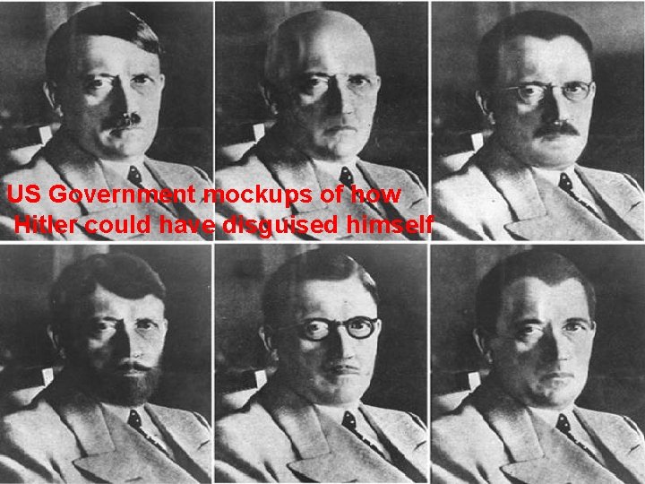 US Government mockups of how Hitler could have disguised himself 