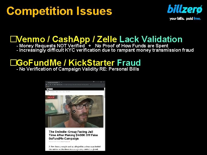 Competition Issues �Venmo / Cash. App / Zelle Lack Validation - Money Requests NOT