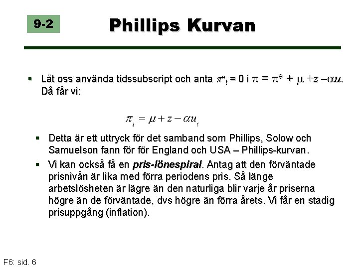 9 -2 Phillips Kurvan § Låt oss använda tidssubscript och anta et = 0