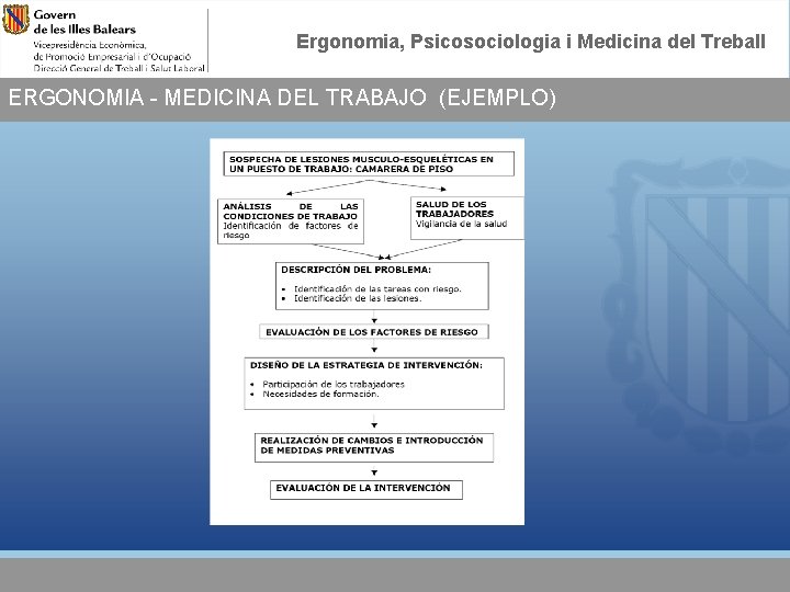 Ergonomia, Psicosociologia i Medicina del Treball ERGONOMIA - MEDICINA DEL TRABAJO (EJEMPLO) 