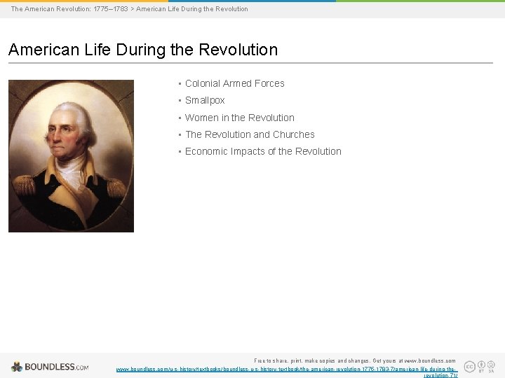 The American Revolution: 1775– 1783 > American Life During the Revolution • Colonial Armed