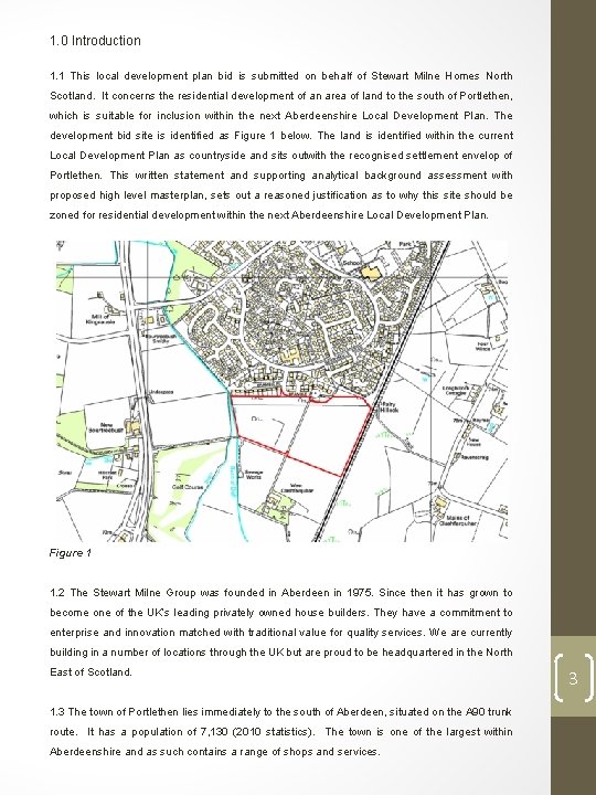 1. 0 Introduction 1. 1 This local development plan bid is submitted on behalf