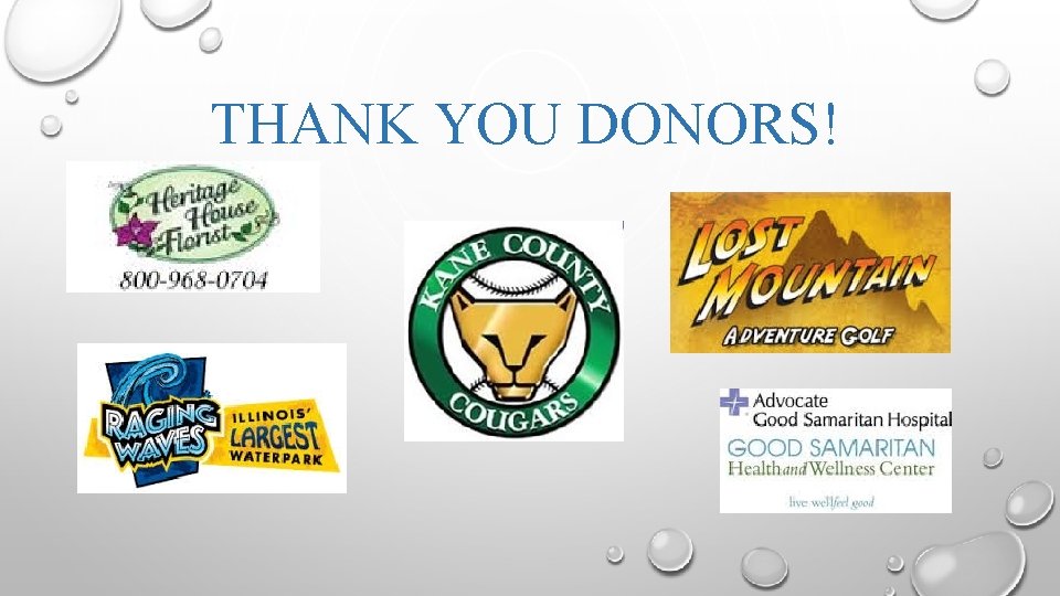 THANK YOU DONORS! 