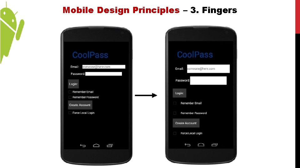 Mobile Design Principles – 3. Fingers 