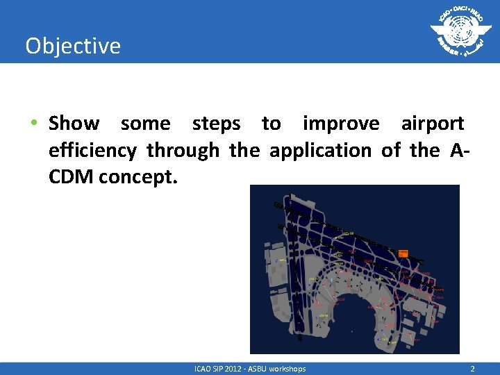 Objective • Show some steps to improve airport efficiency through the application of the