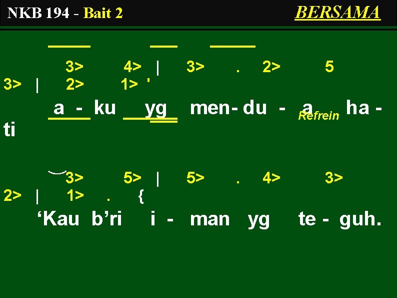 BERSAMA NKB 194 - Bait 2 3> | 3> 2> 4> | 1> '