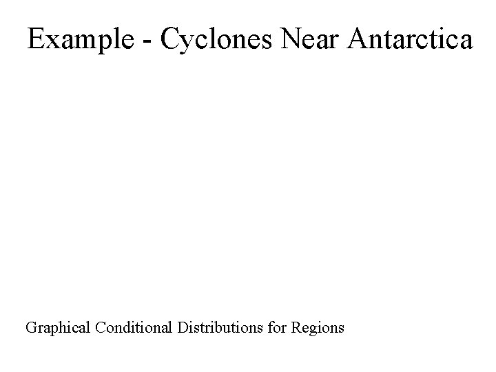 Example - Cyclones Near Antarctica Graphical Conditional Distributions for Regions 