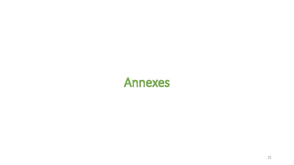 Annexes 21 