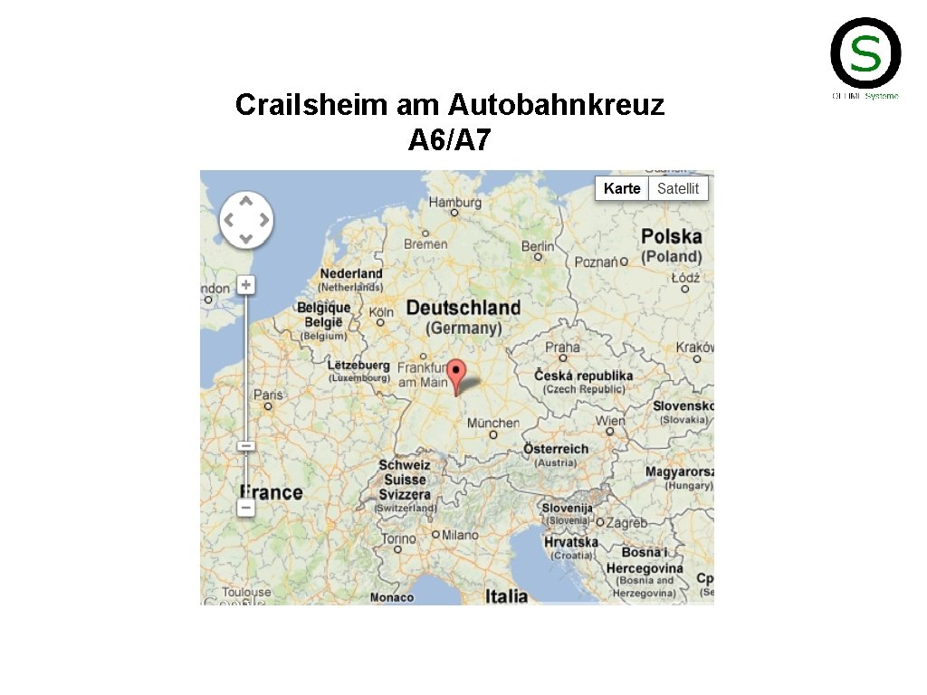 Crailsheim am Autobahnkreuz A 6/A 7 
